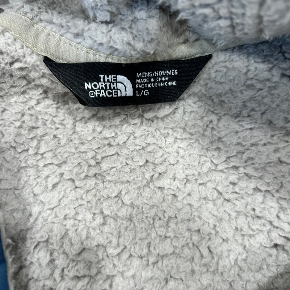 The North Face Jackets Mens Large Gray Sherpa Fleece Kangaroo Pouch Winter Warm